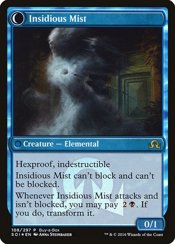 Elusive Tormentor // Insidious Mist (Buy-A-Box) [Shadows over Innistrad Promos]