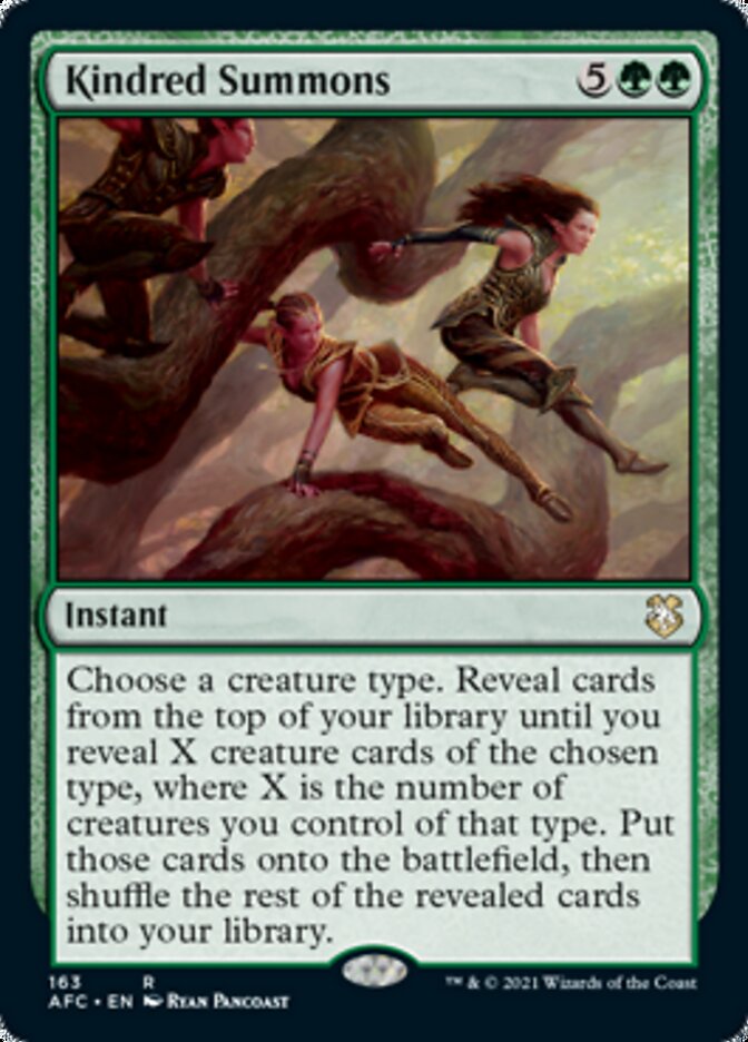 mtg forgotten realms top cards Kindred Summons [Dungeons & Dragons: Adventures in the Forgotten Realm
