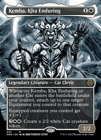 Kemba, Kha Enduring (Borderless Manga Step-and-Compleat Foil) [Phyrexia: All Will Be One]