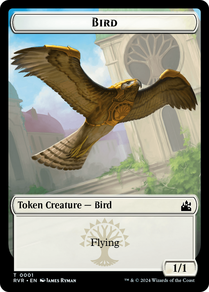 Bird // Spirit (0004) Double-Sided Token [Ravnica Remastered Tokens]