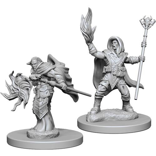 Unpainted D&D Miniature: Elf Wizard