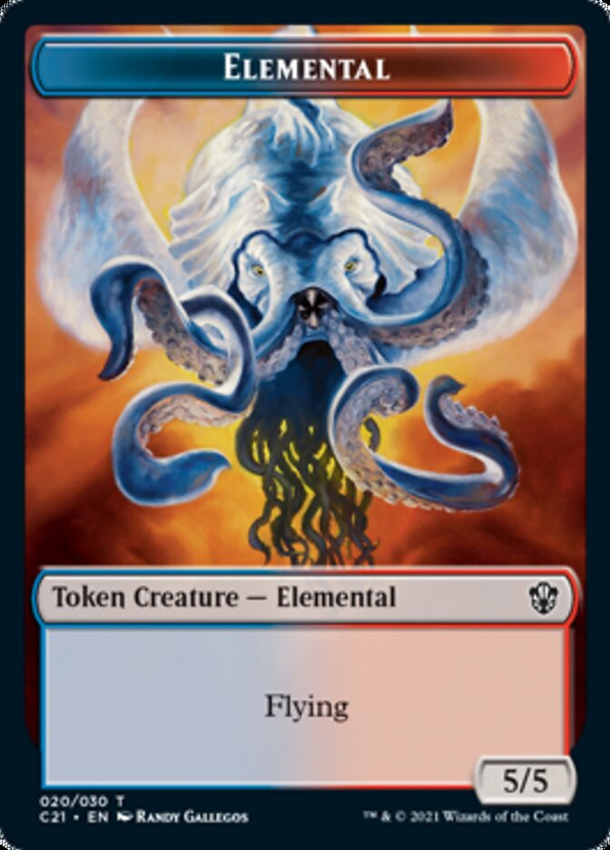 Elemental (020) // Copy Double-Sided Token [Commander 2021 Tokens]