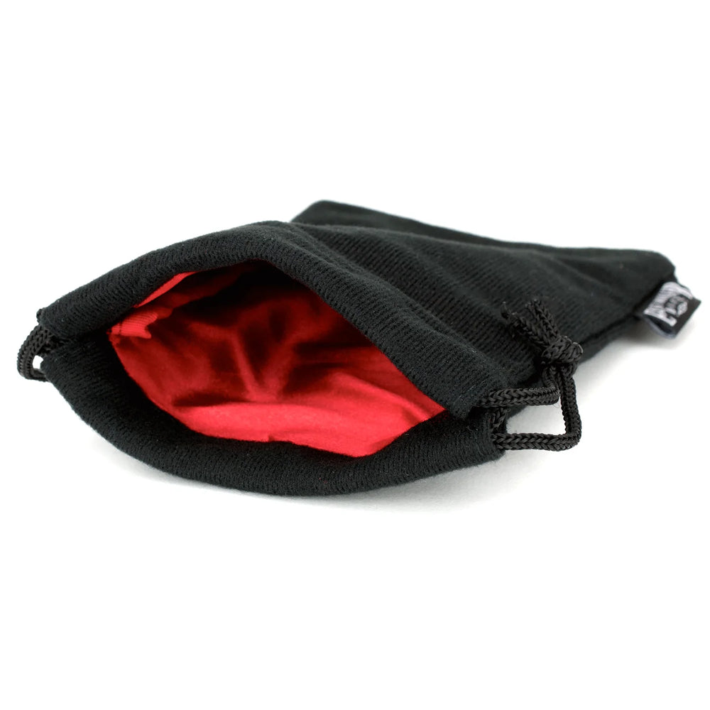 Large Dice Bag - Black Velvet Exterior, Satin Non-Rip Liner
