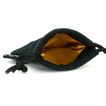 Small Dice Bag - Black Velvet Exterior, Satin Non-Rip Liner