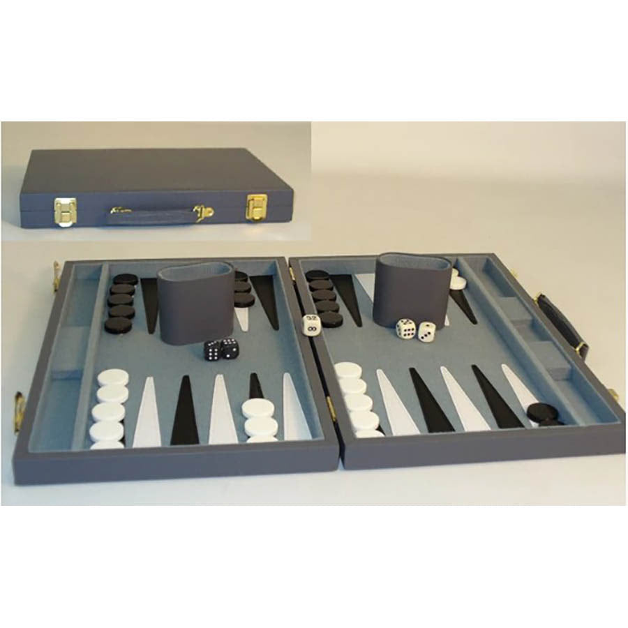 15'' Grey Vinyl Backgammon