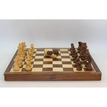 Sheesham & Boxwood Folding Chess Set